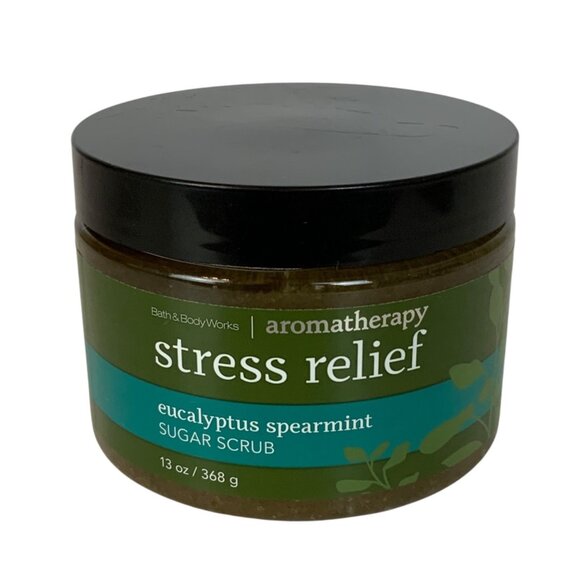 Bath & Body Works Aromatherapy Stress Relief Eucalyptus Spearmint Sugar Scrub - Picture 1 of 4